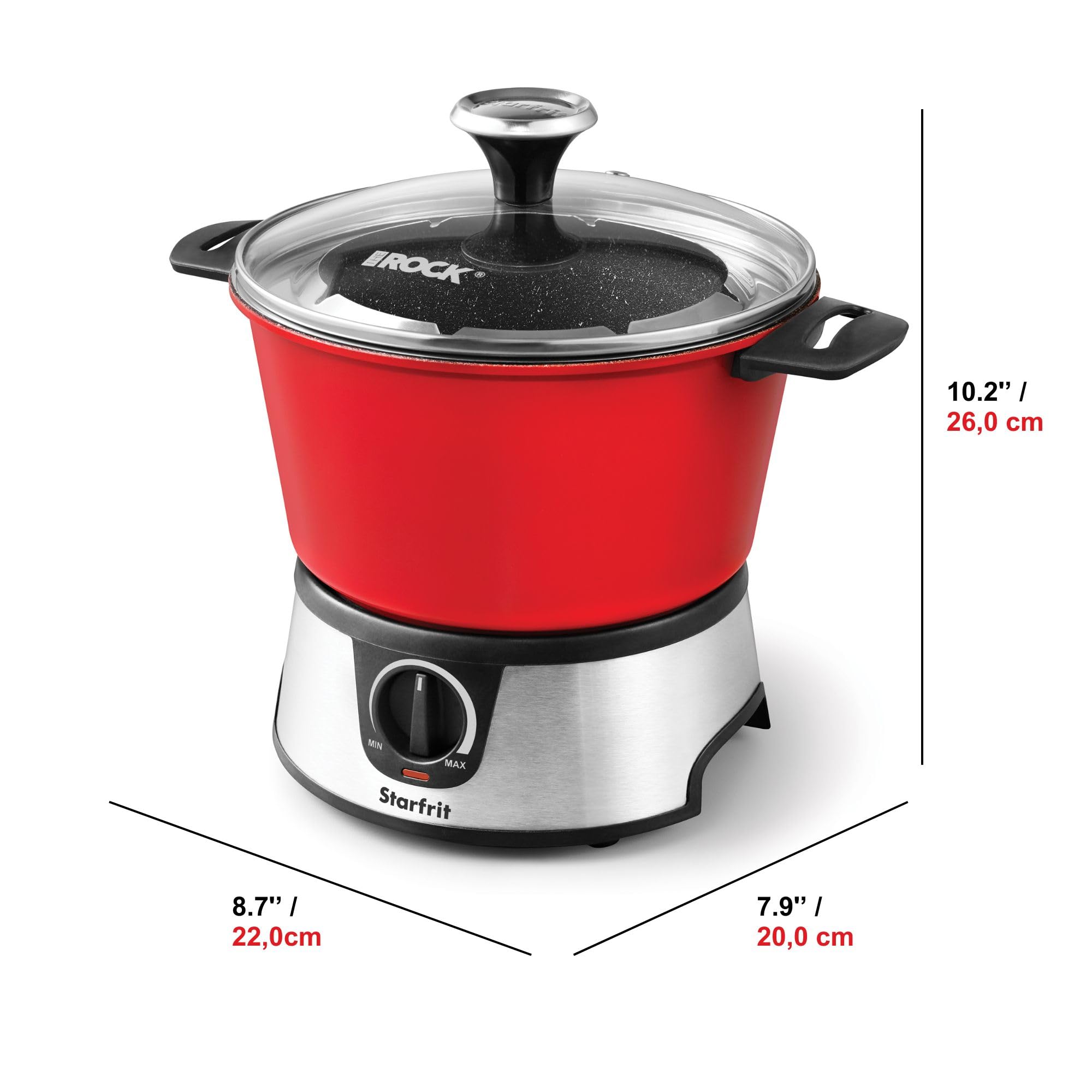 Starfrit The Rock Electric Fondue 13PC Set - 3L - Nestable Components - Quick Release Magnetic Cord - 1500W - Image 16