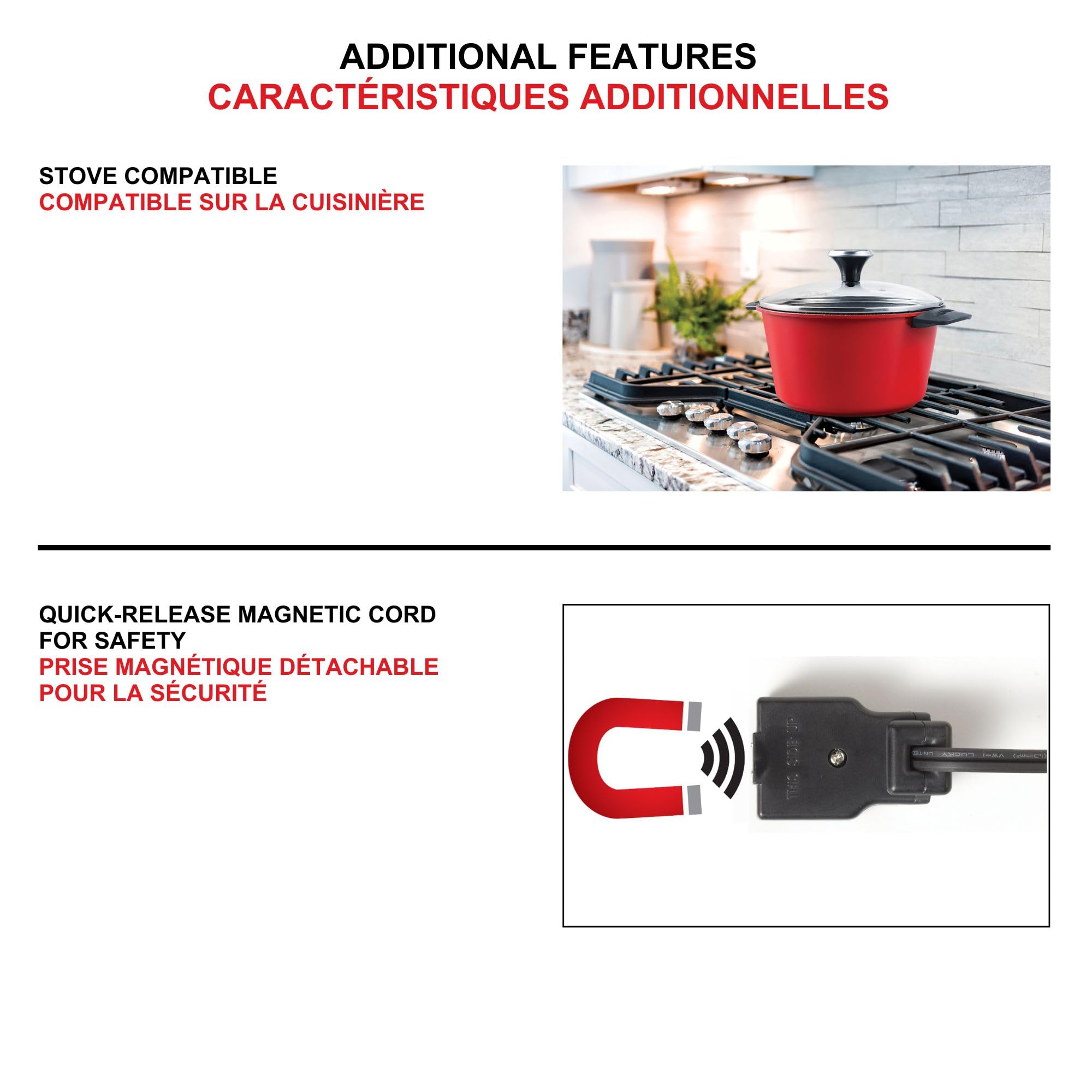 Starfrit The Rock Electric Fondue 13PC Set - 3L - Nestable Components - Quick Release Magnetic Cord - 1500W - Image 14